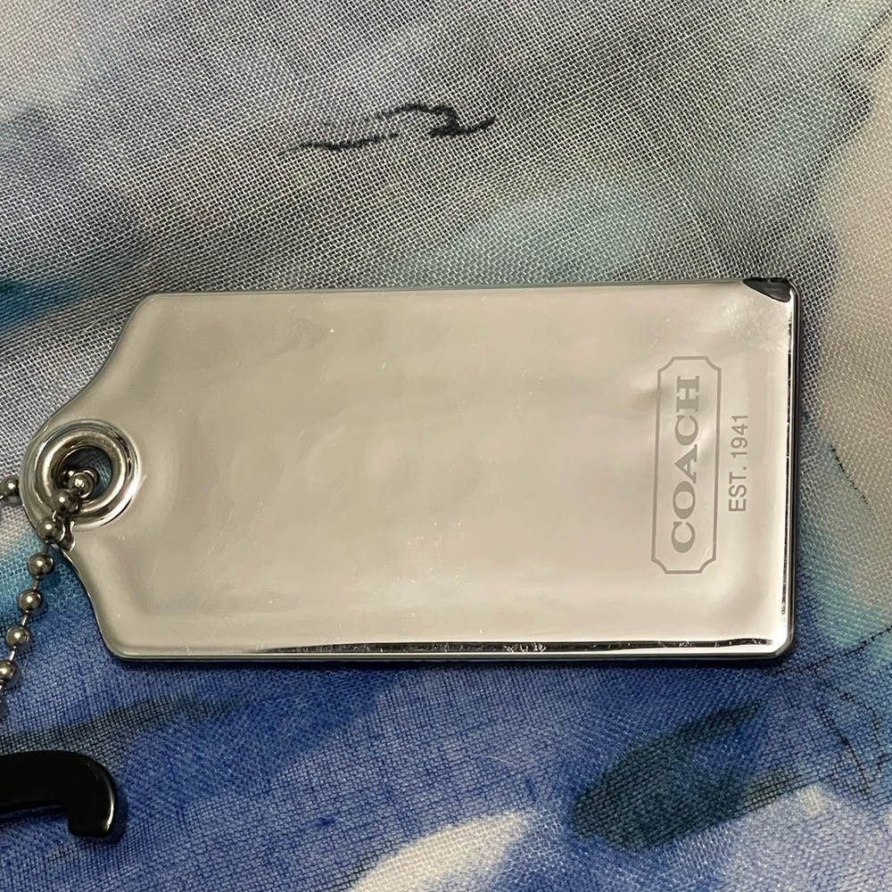 Coach Poppy black mirrored hang tag/charm - Picture 5 of 10